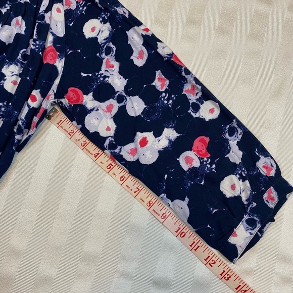 Westbound Abstract Floral Navy/Pink/White Blouse Sz S Button 3/4 Sleeves NWT - Picture 6 of 11